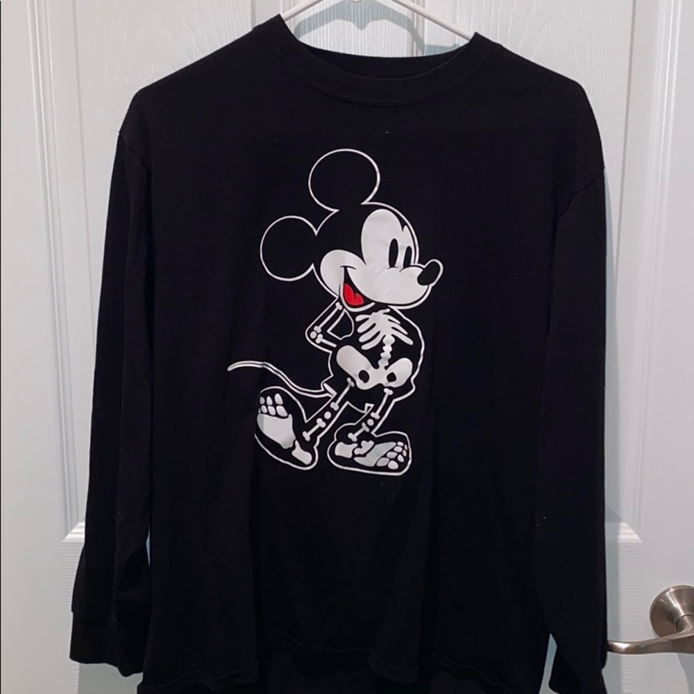Disney Mickey Skeleton Long Sleeve T-Shirt XL
